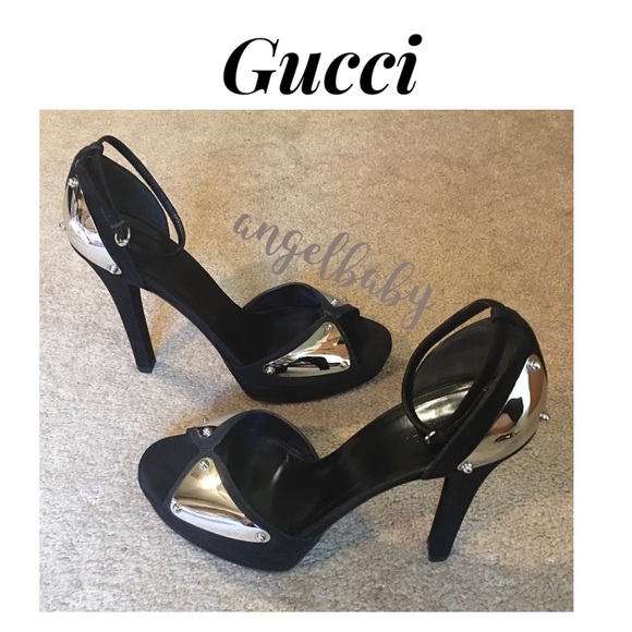 Gucci Mirror Platform Heels in Black Suede! - Picture 16 of 16